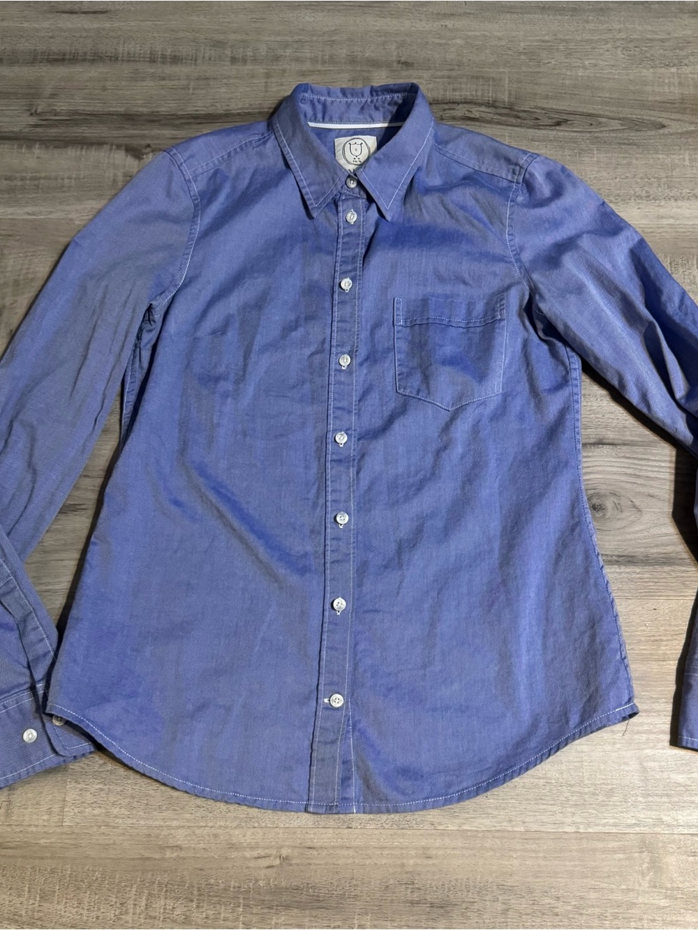 Talula Classic Fit Blue Button-Up Shirt Women’s Size S - Picture 4 of 6